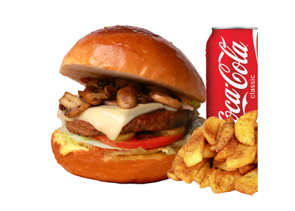 Mantarlı Beef Burger Menü